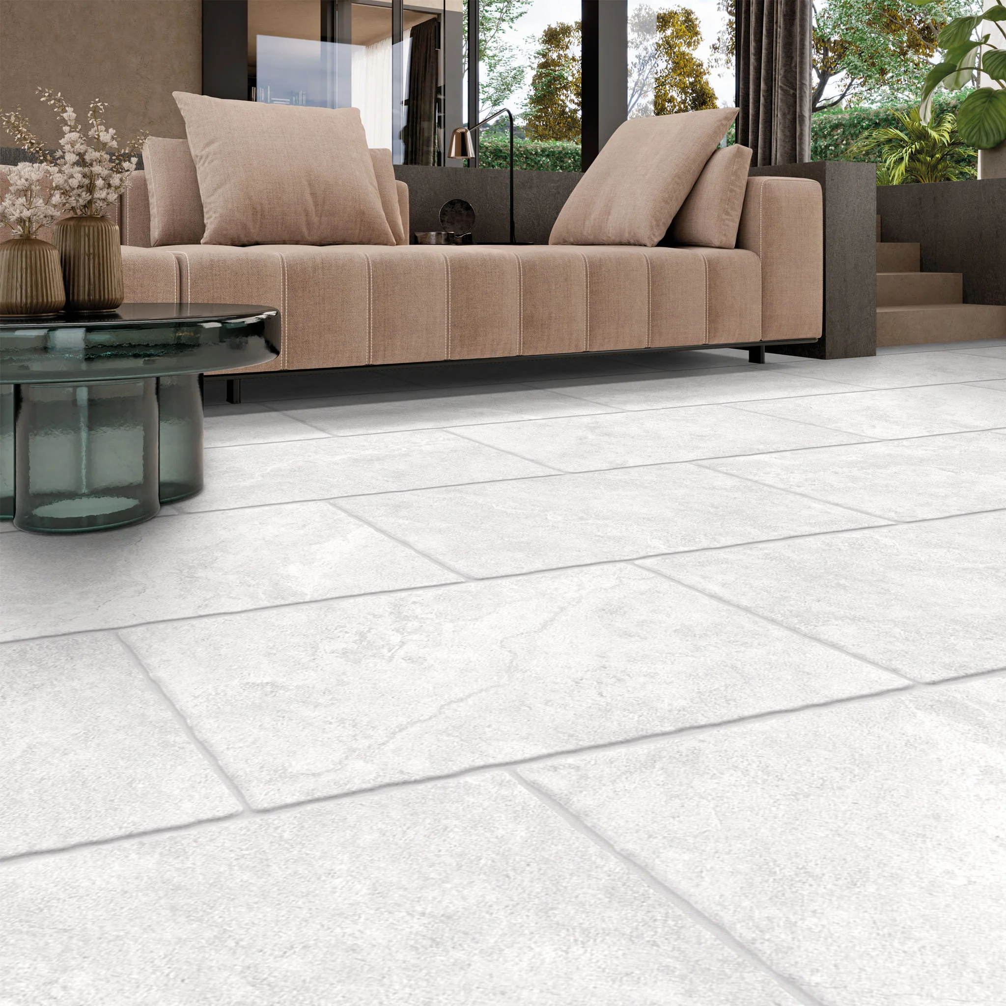 Arles White Floor Tile - Image 3