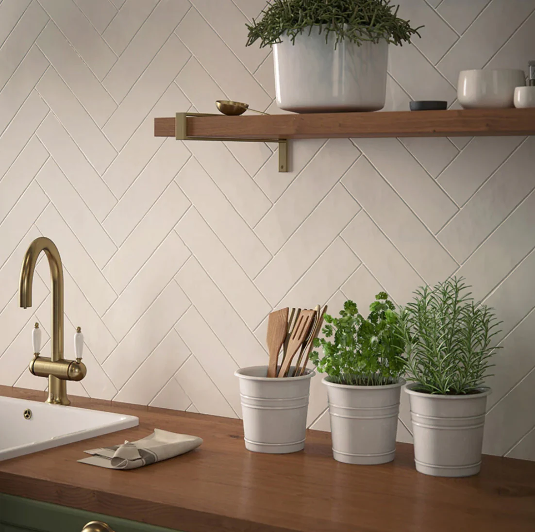 Countrywide Cream Wall Tile - Image 6