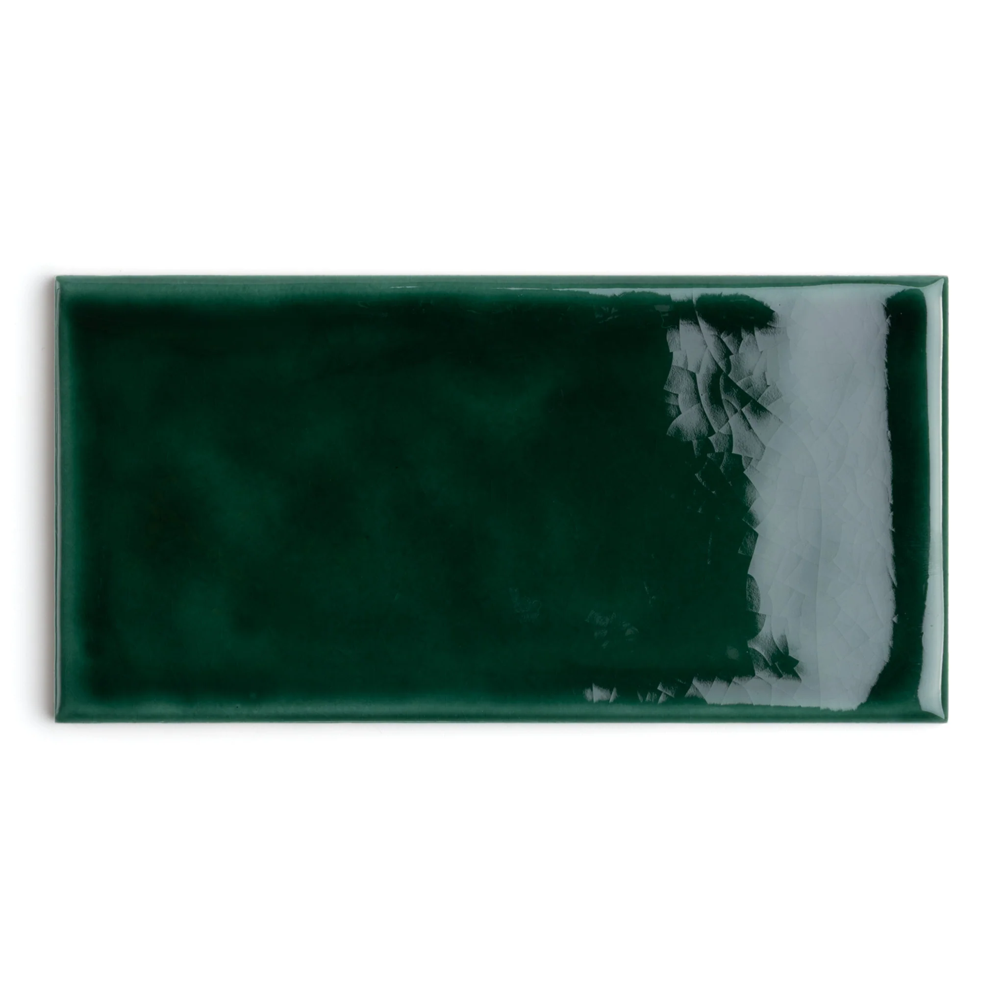 Crackle Bottle Green Wall Tile - Image 3