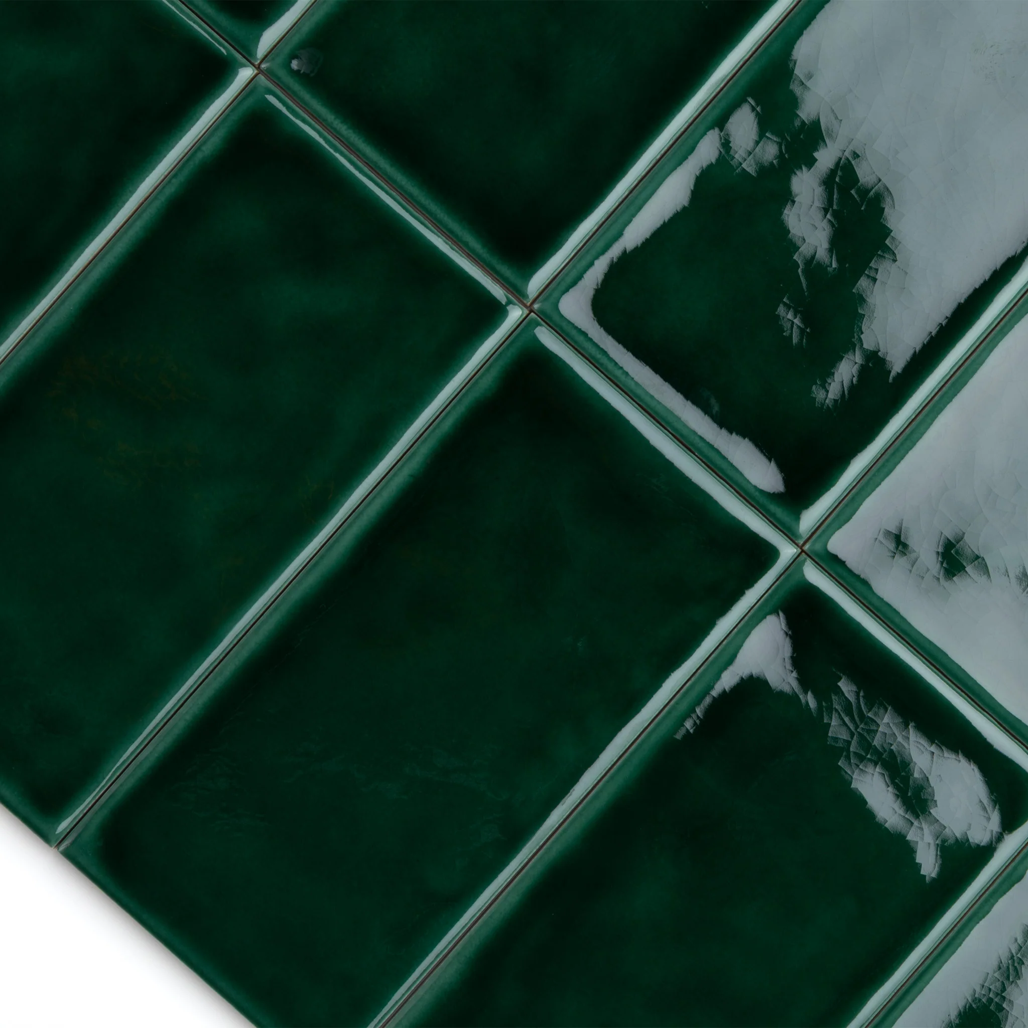 Crackle Bottle Green Wall Tile - Image 4