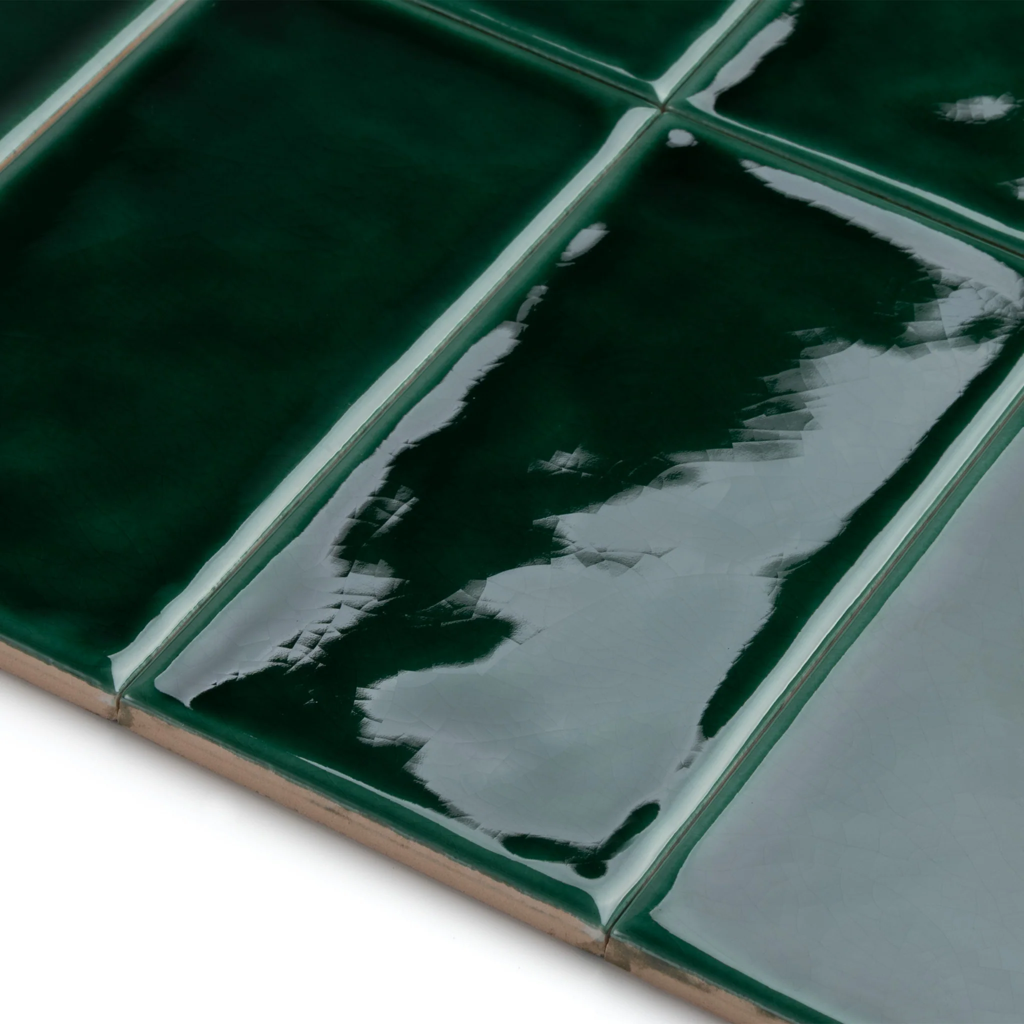 Crackle Bottle Green Wall Tile - Image 6