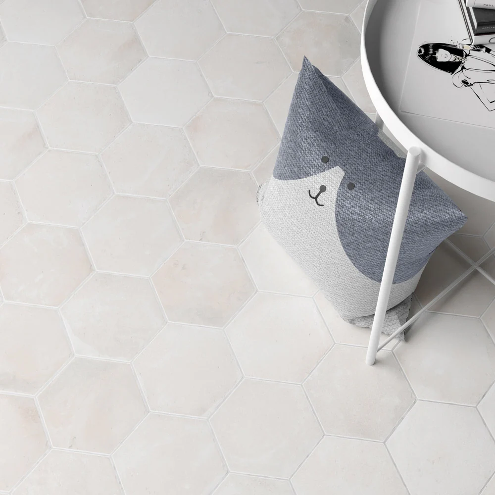 Croft White Hexagon Tile - Image 6