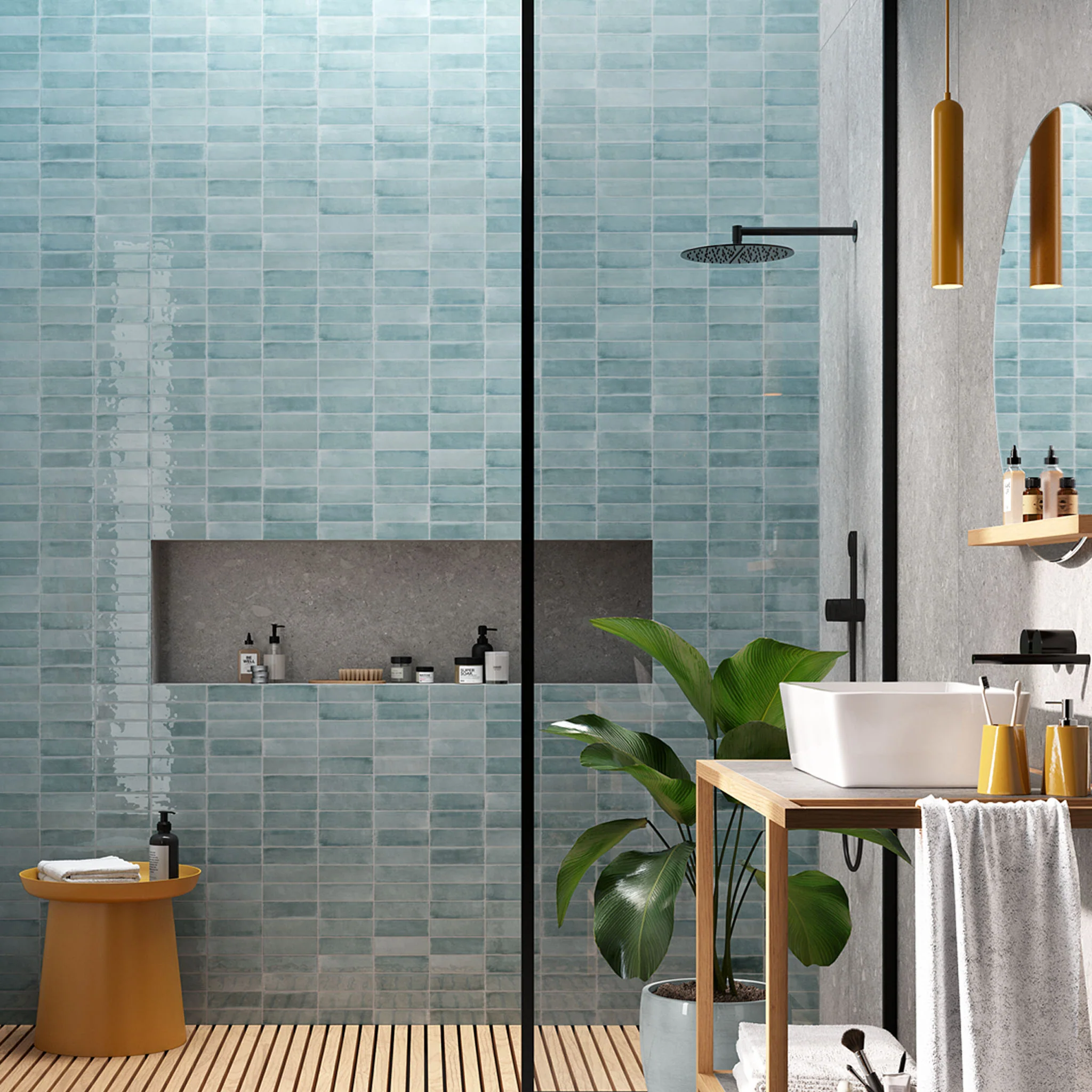 Dolce Vita Blue Wall Tile - Image 2