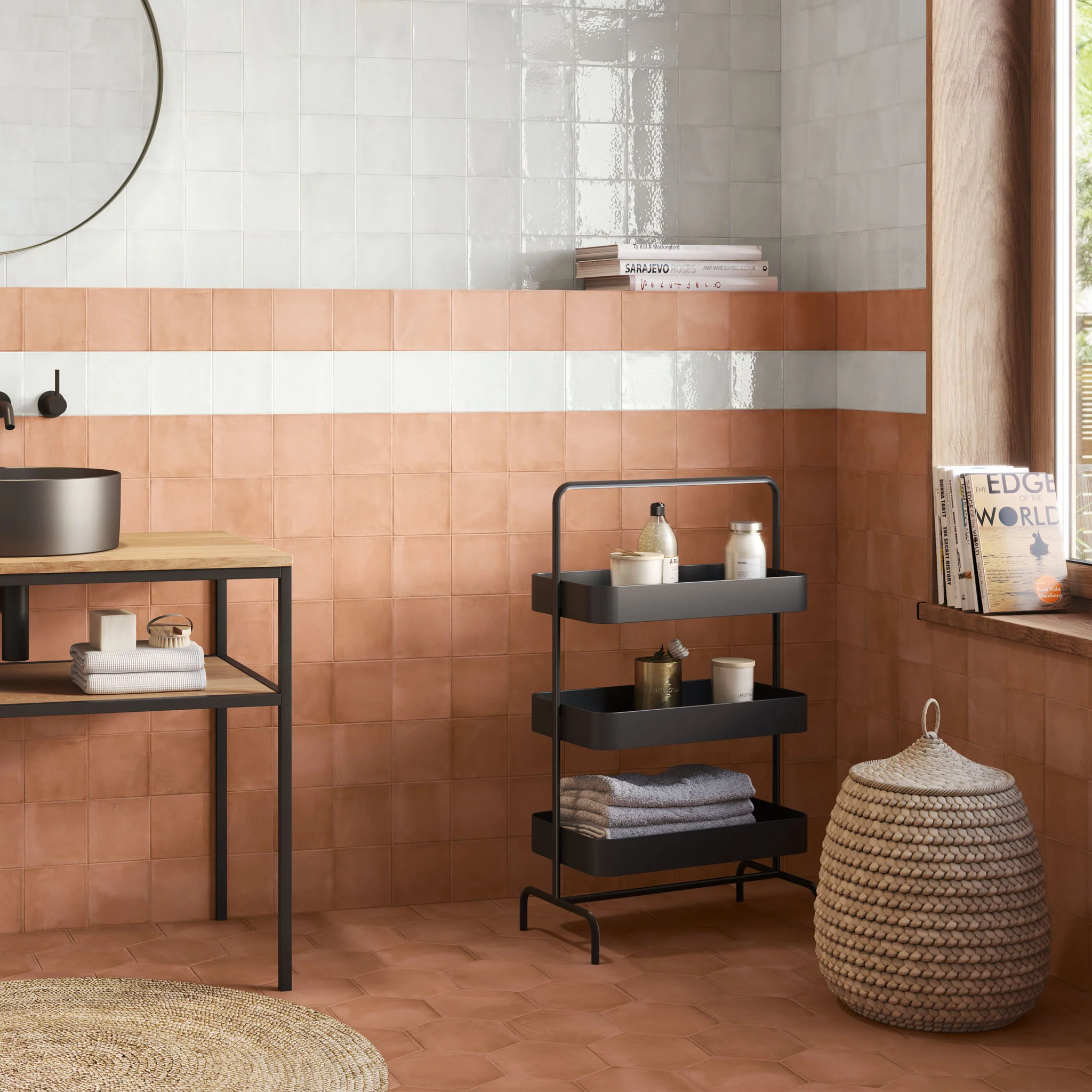 Fireclay Dark Hex Tile - Image 2