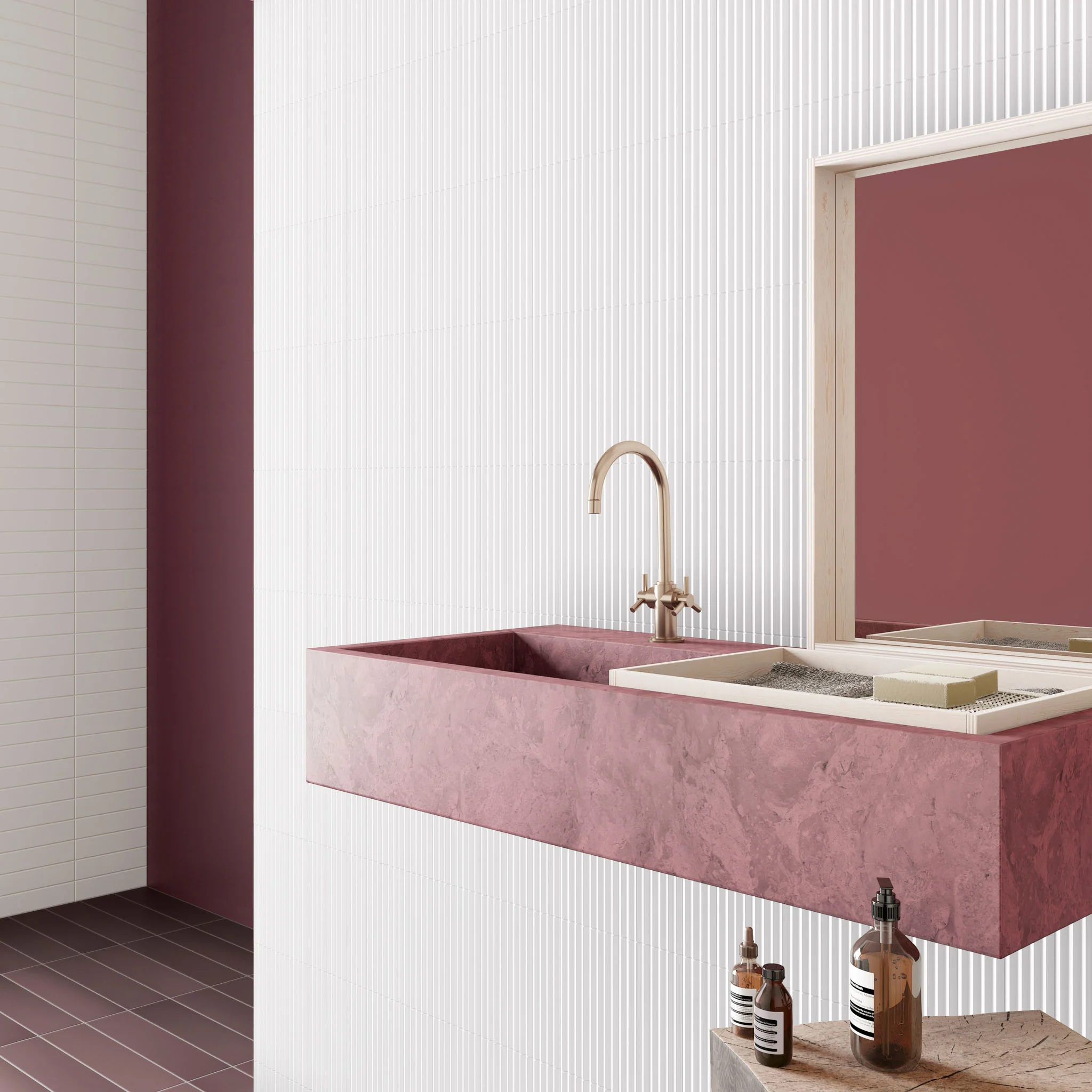 Fluted Snow Decor Wall Tile - Image 3
