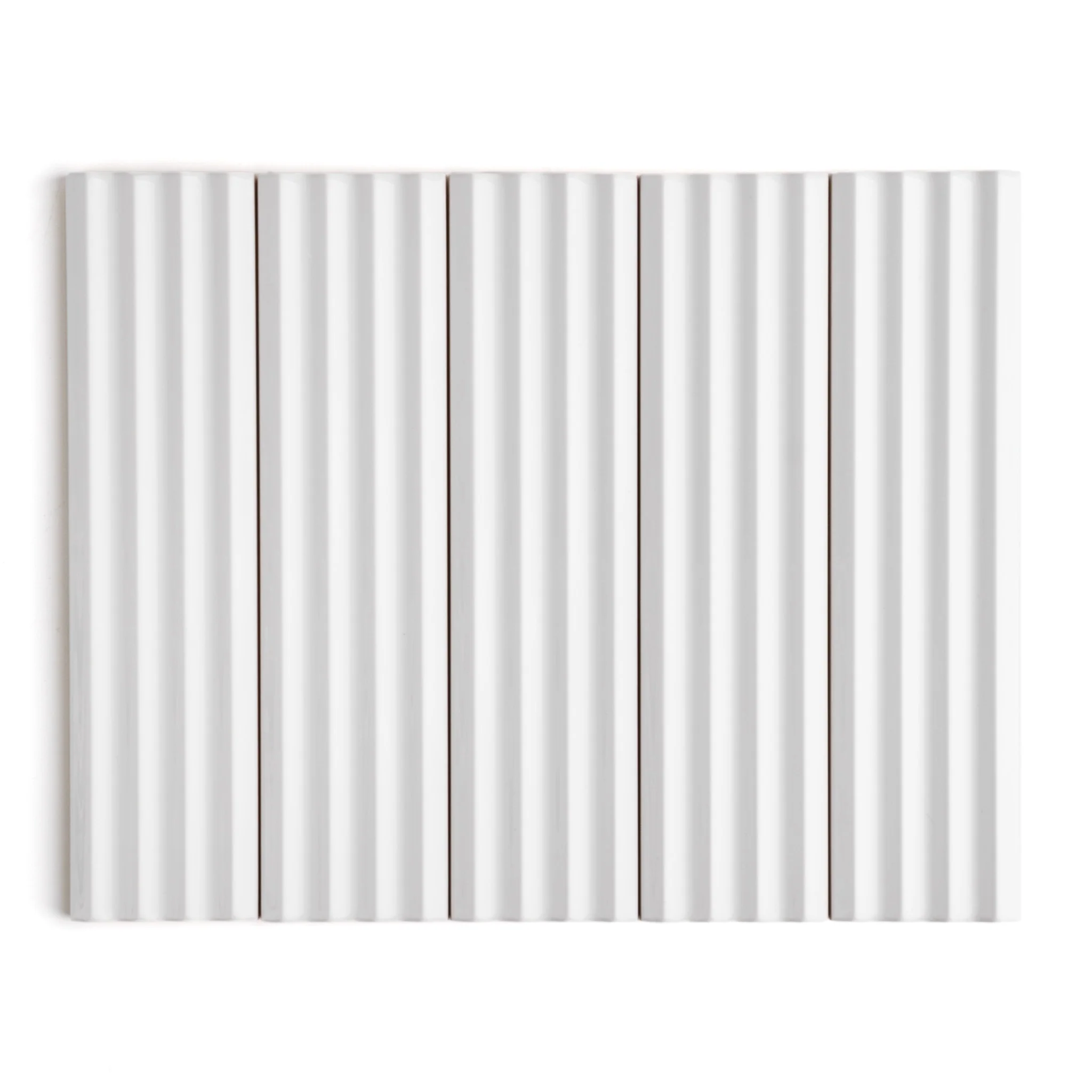 Fluted Snow Gloss Decor Wall Tile - Image 3