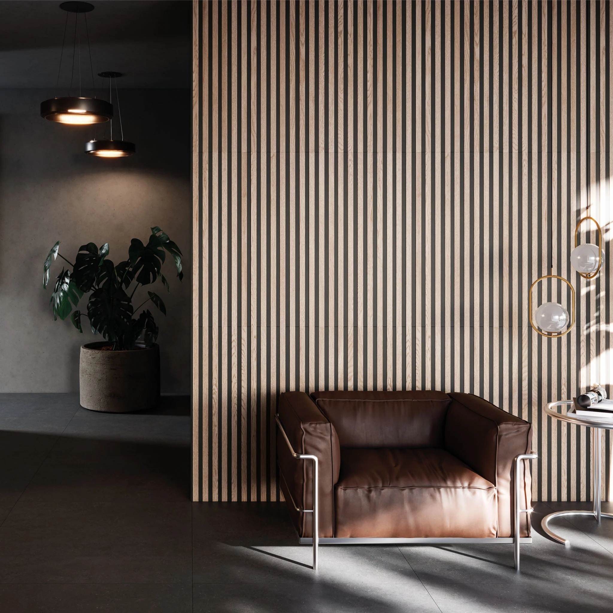Forest Oak Slat Wood Wall Tile - Image 3