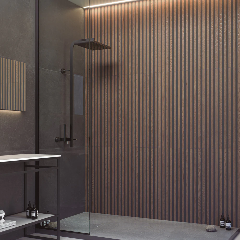 Forest Walnut Slat Wood Wall Tile - Image 3