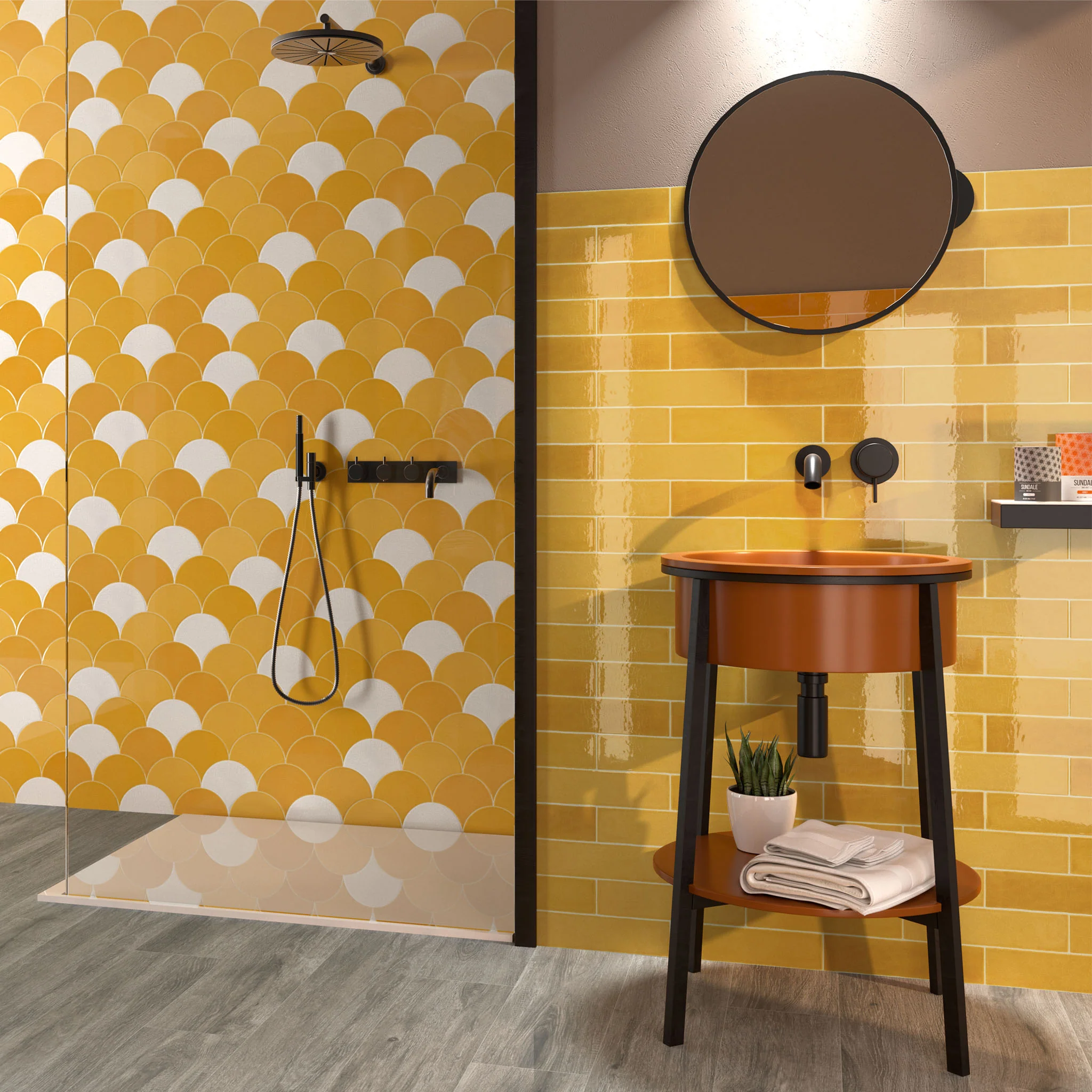 Grace Mustard Wall Tile - Image 4