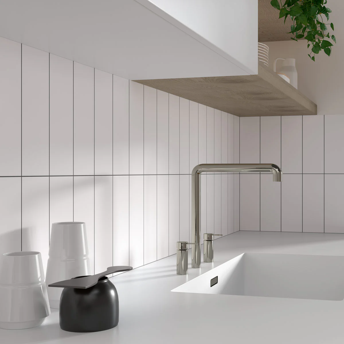 Haus Matt White Wall Tile - Image 6