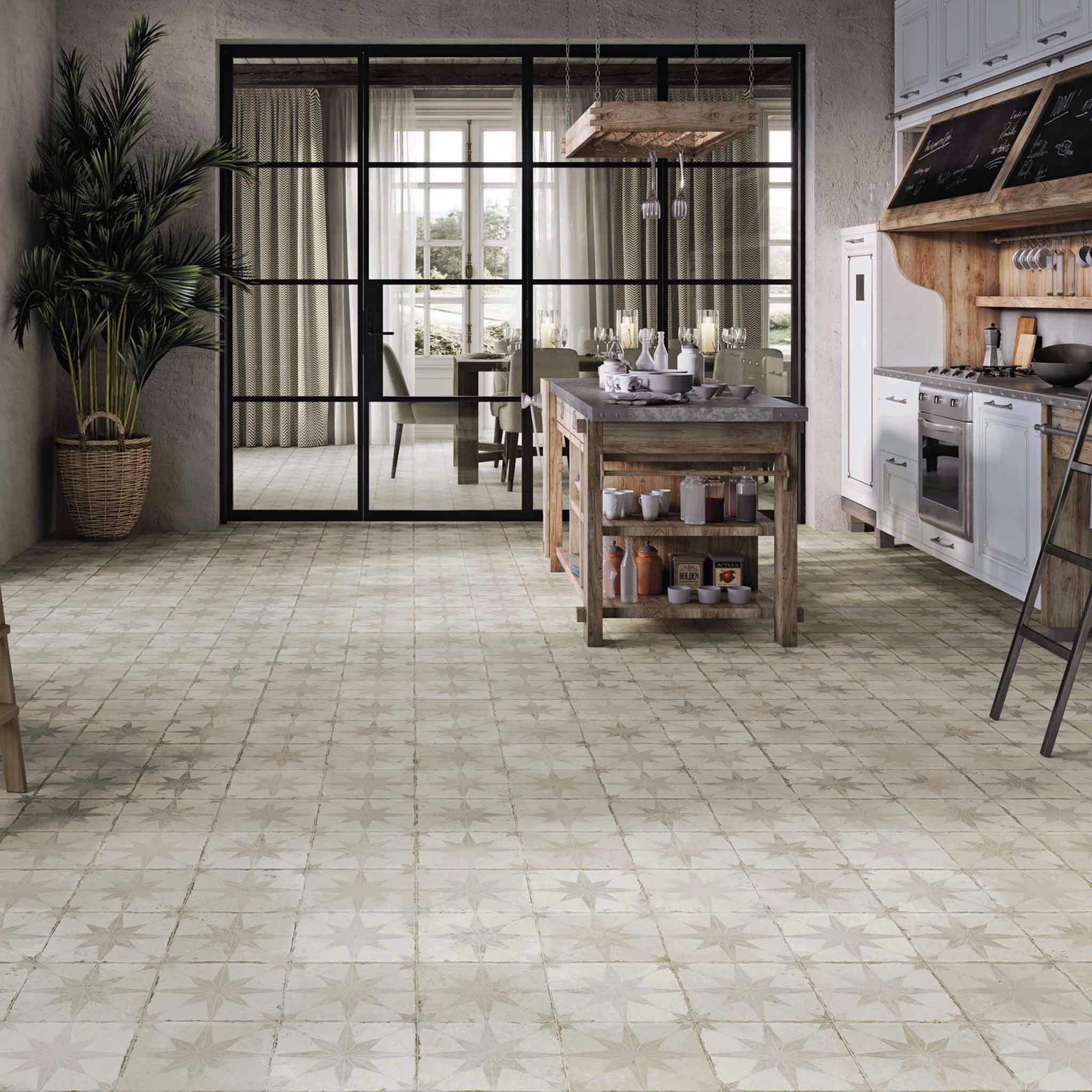 Heritage Star White Patterned Tile - Image 5