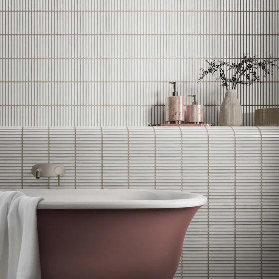 Kit Kat White Mosaic Tile - Image 3