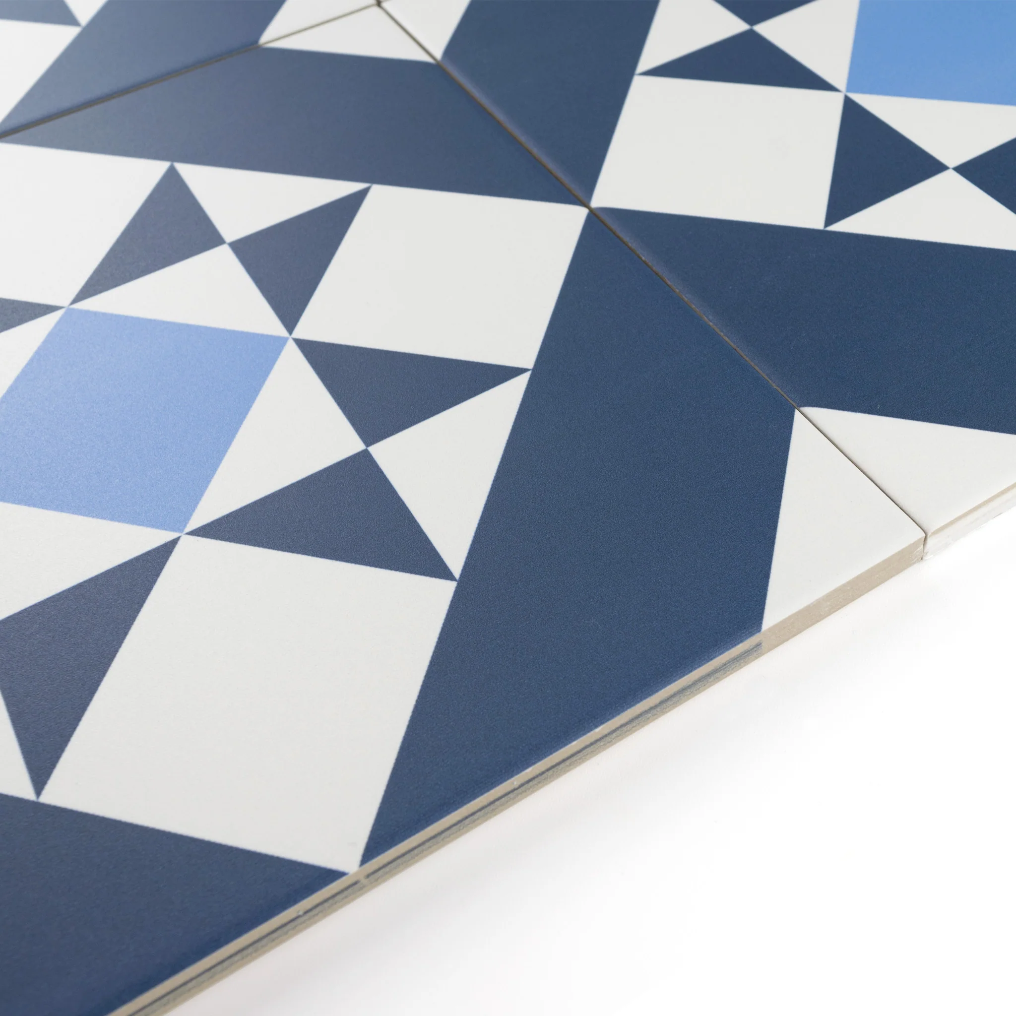 Melville Blue Patterned Tile - Image 5