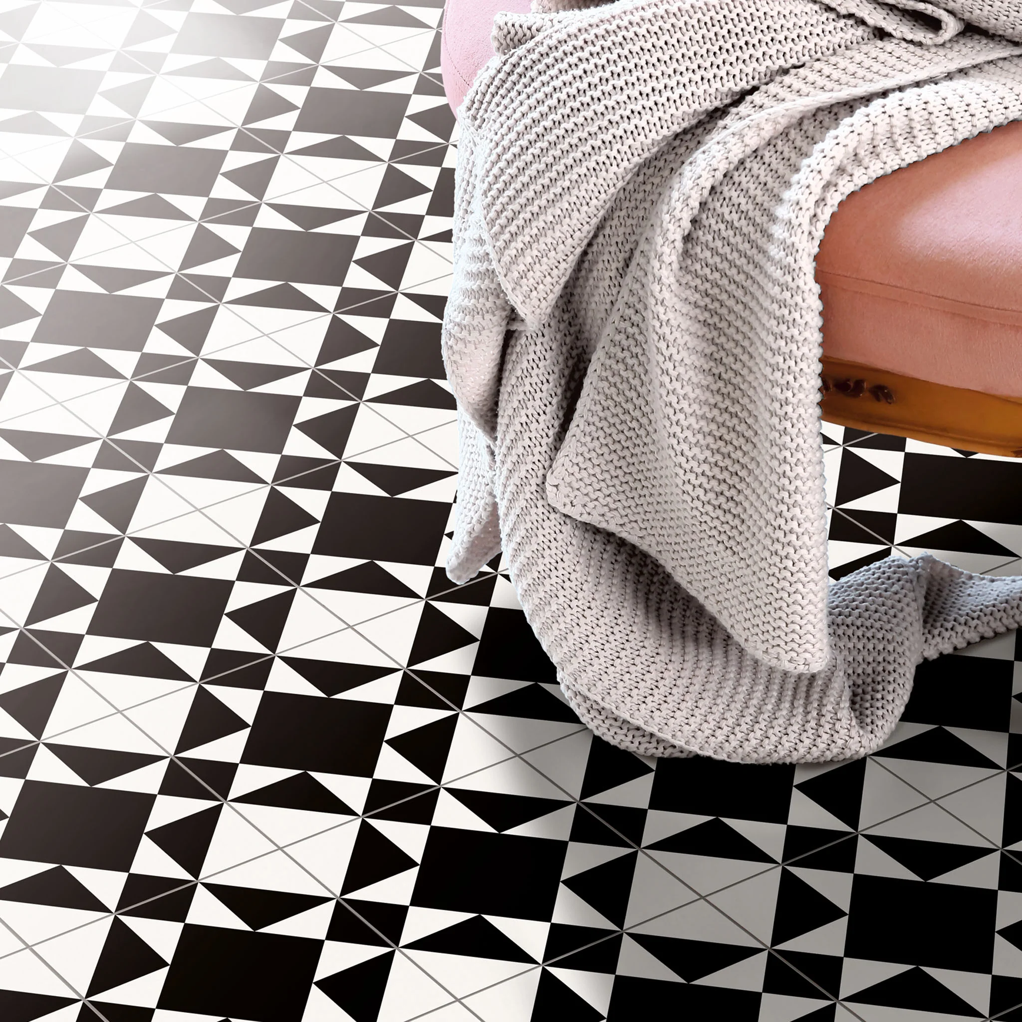 Melville White Patterned Tile - Image 6