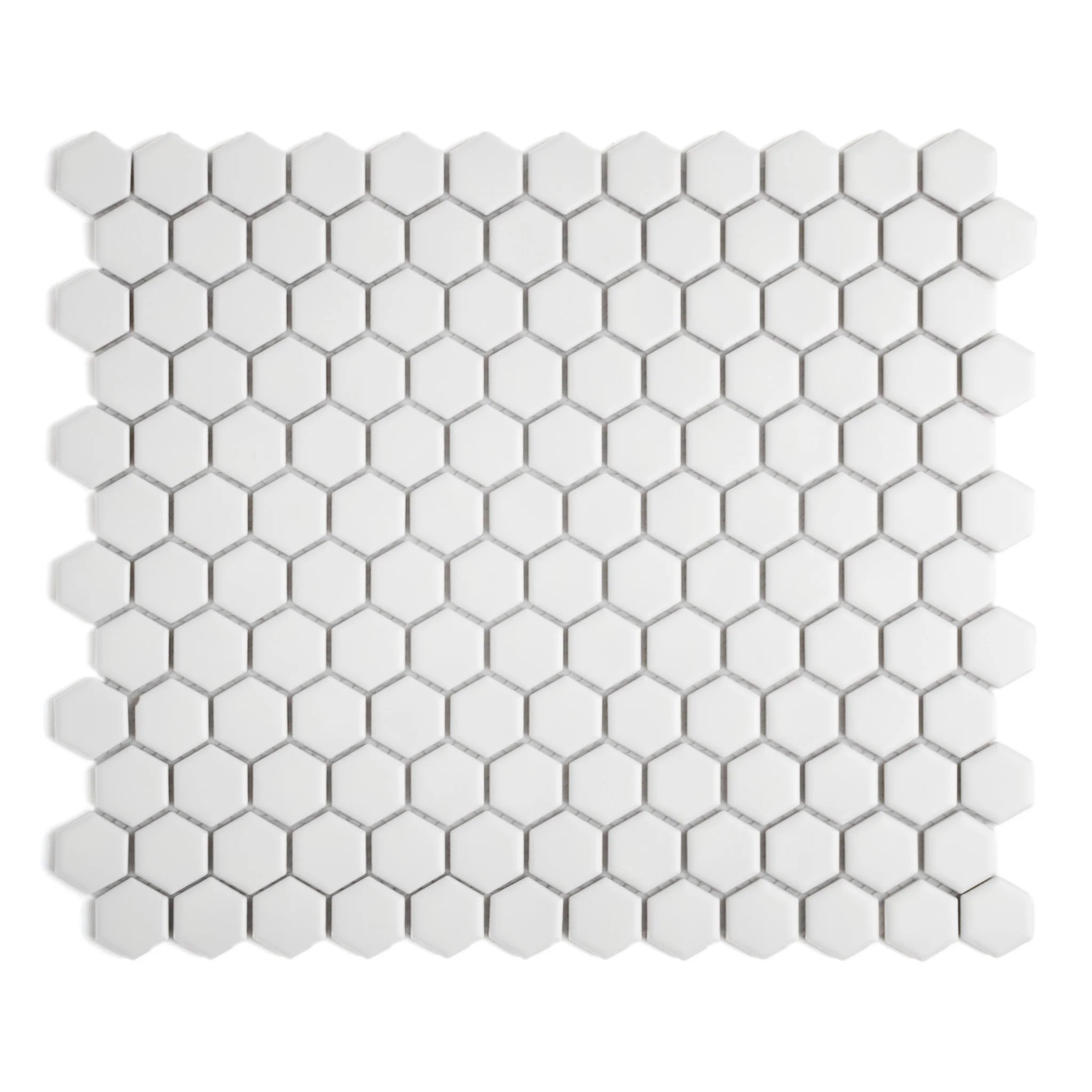 Microhex White Mosaic Tile