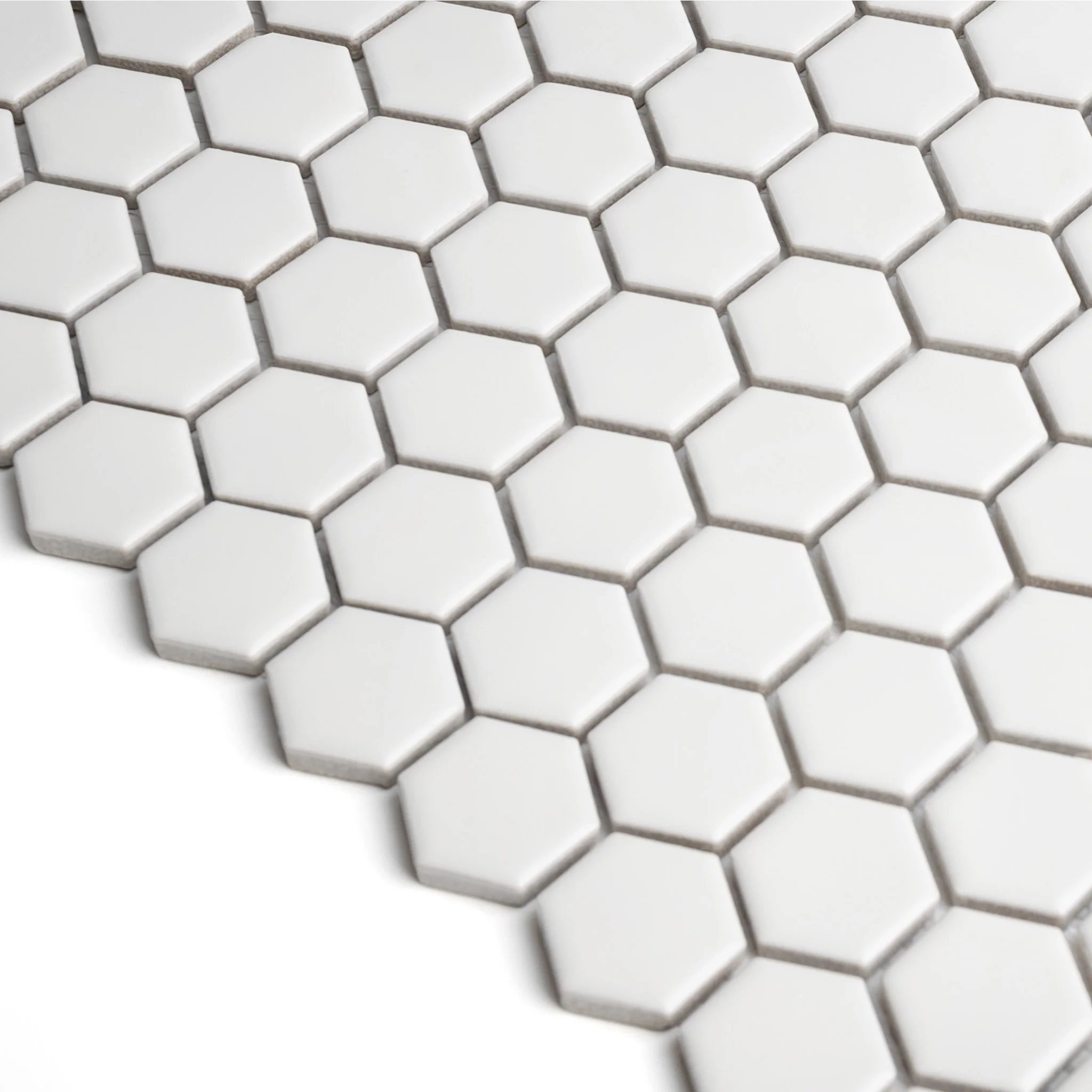 Microhex White Mosaic Tile - Image 2