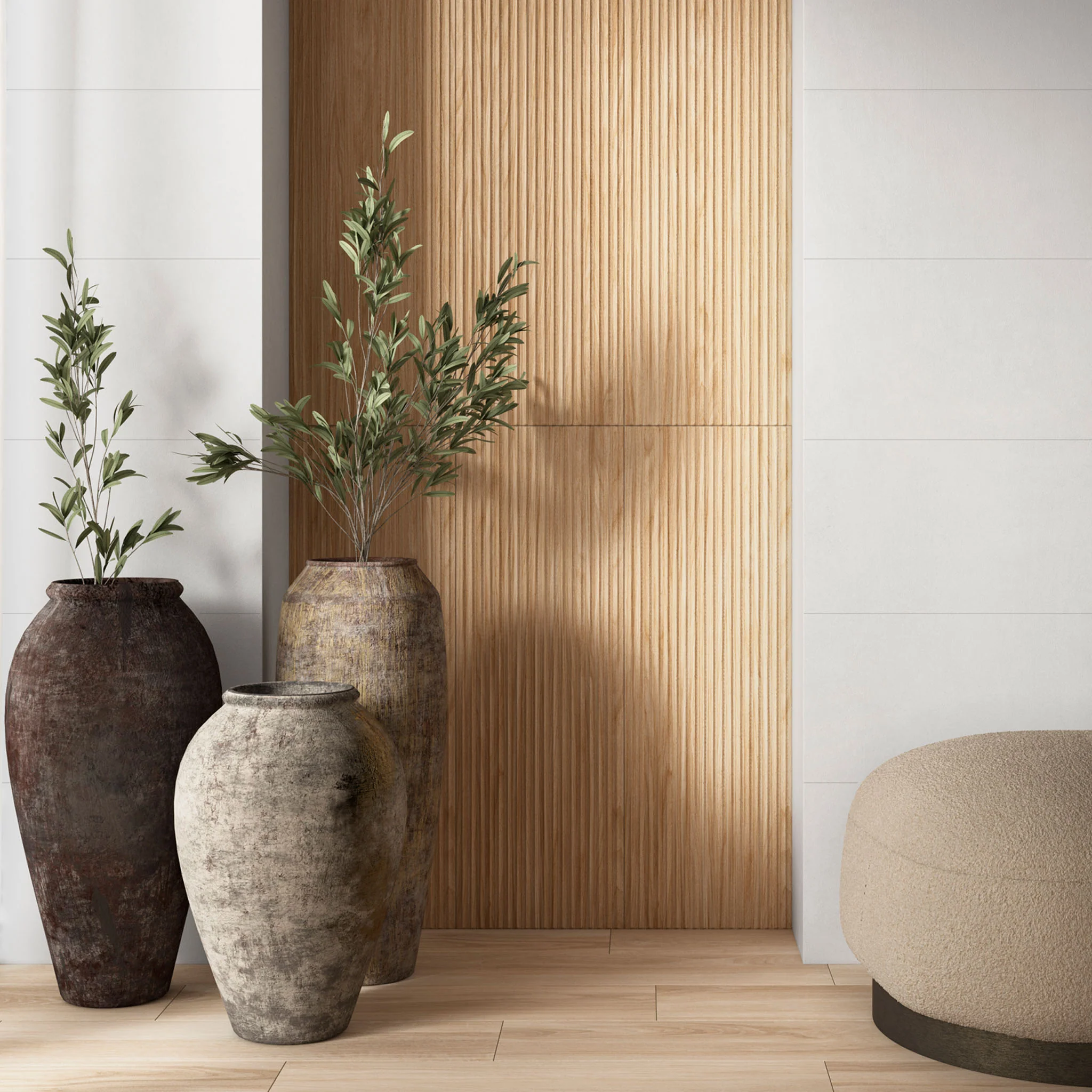 Oslo Oak Fluted Wall Tile - Image 5