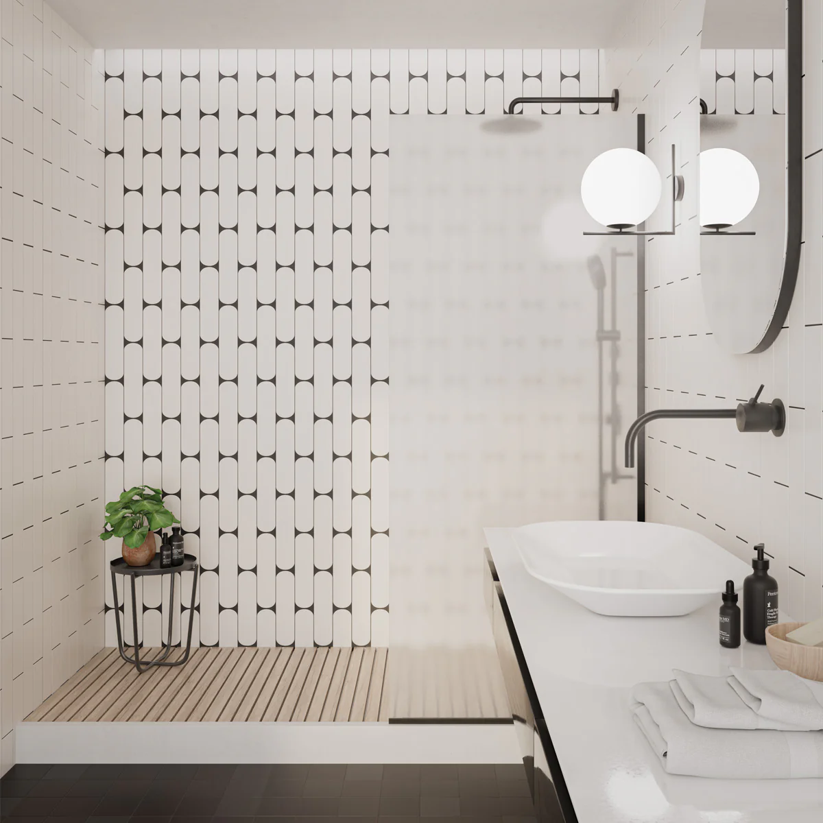 Pop White Wall Tile - Image 3