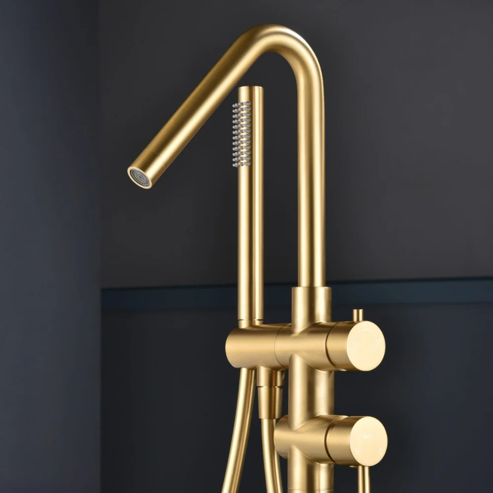 Purity Freestanding Bath Filler With Handshower - Image 3
