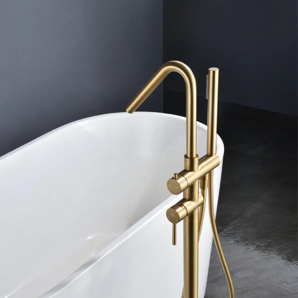 Purity Freestanding Bath Filler With Handshower - Image 4