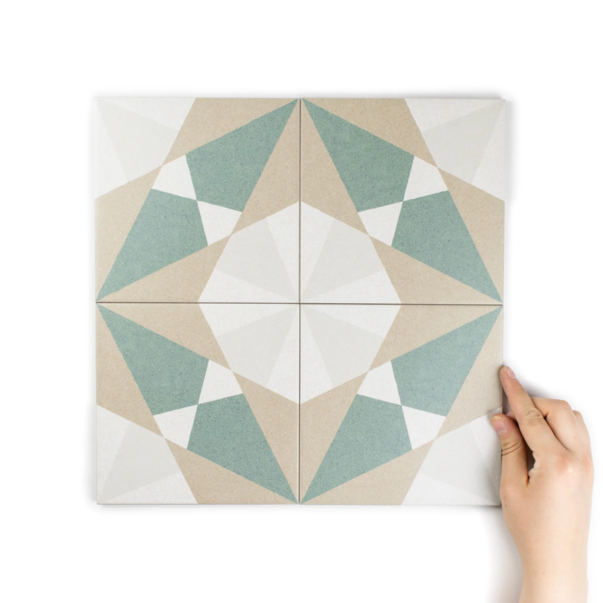 Rosetta Green Patterned Tile - Image 7