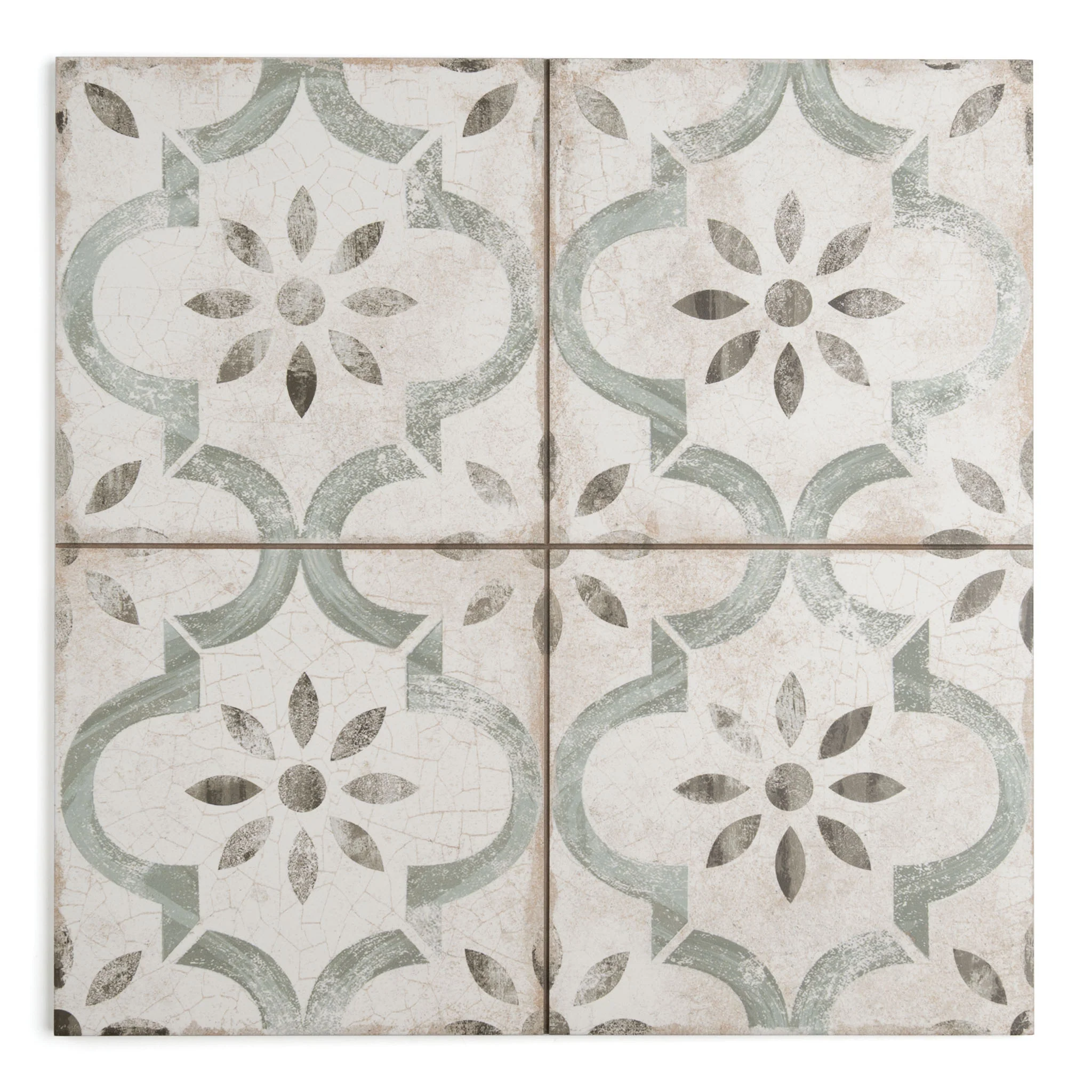 Salcombe Green Patterned Tile - Image 2