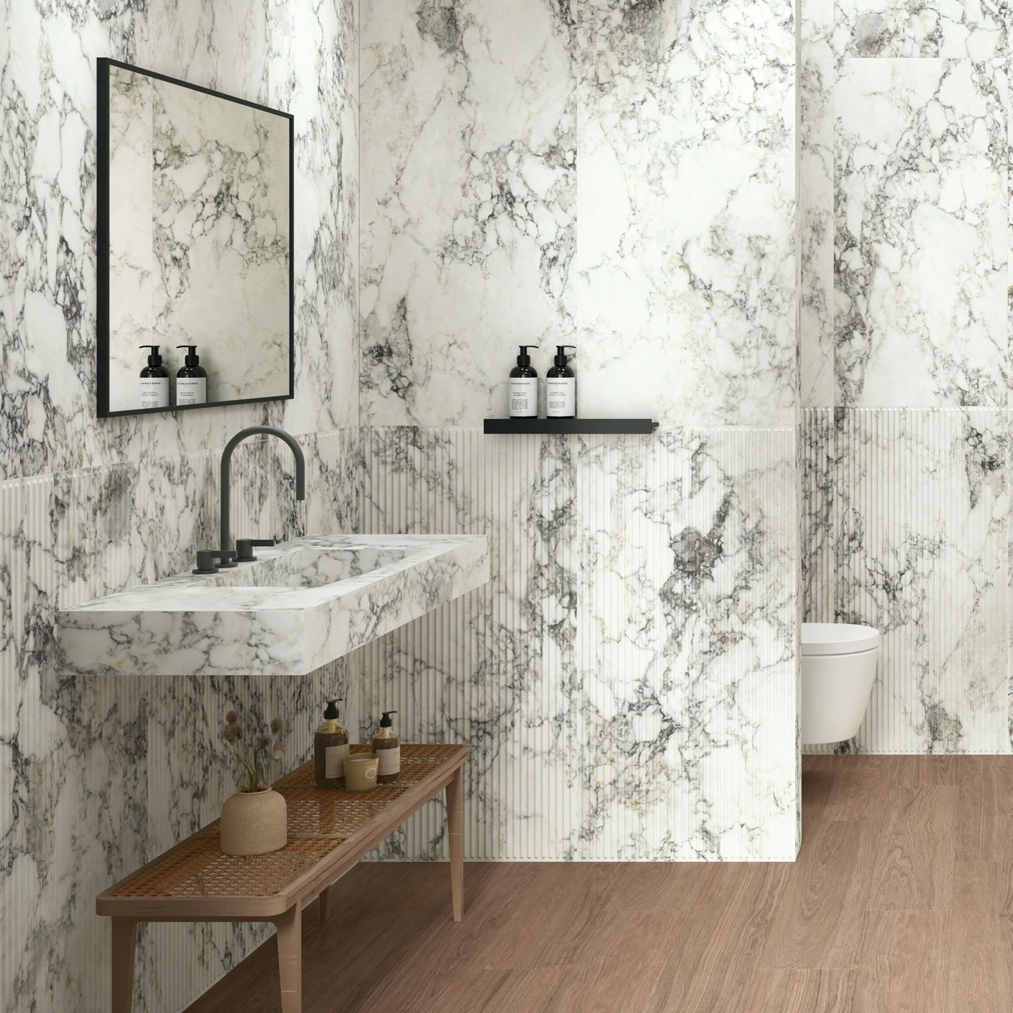 Sloane Marble Fluted Tile - Image 4