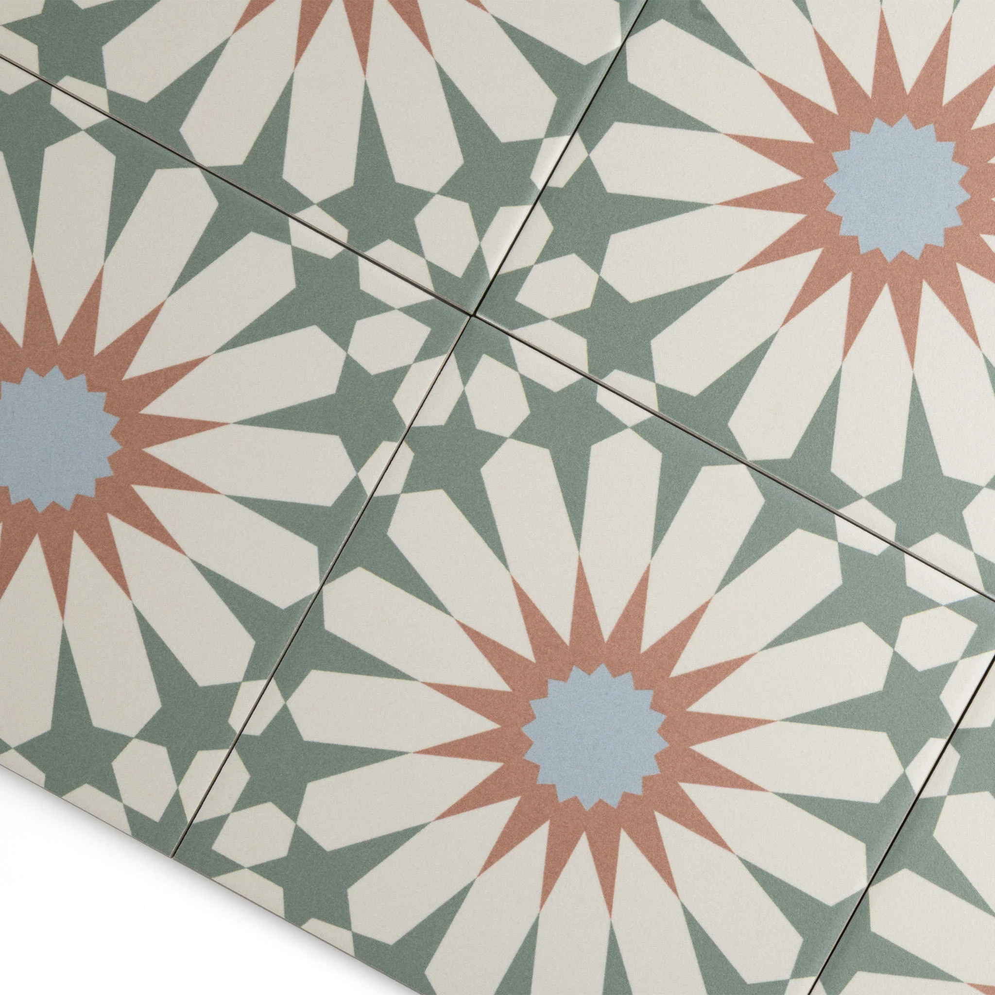 Tropez Mint Patterned Tile - Image 4